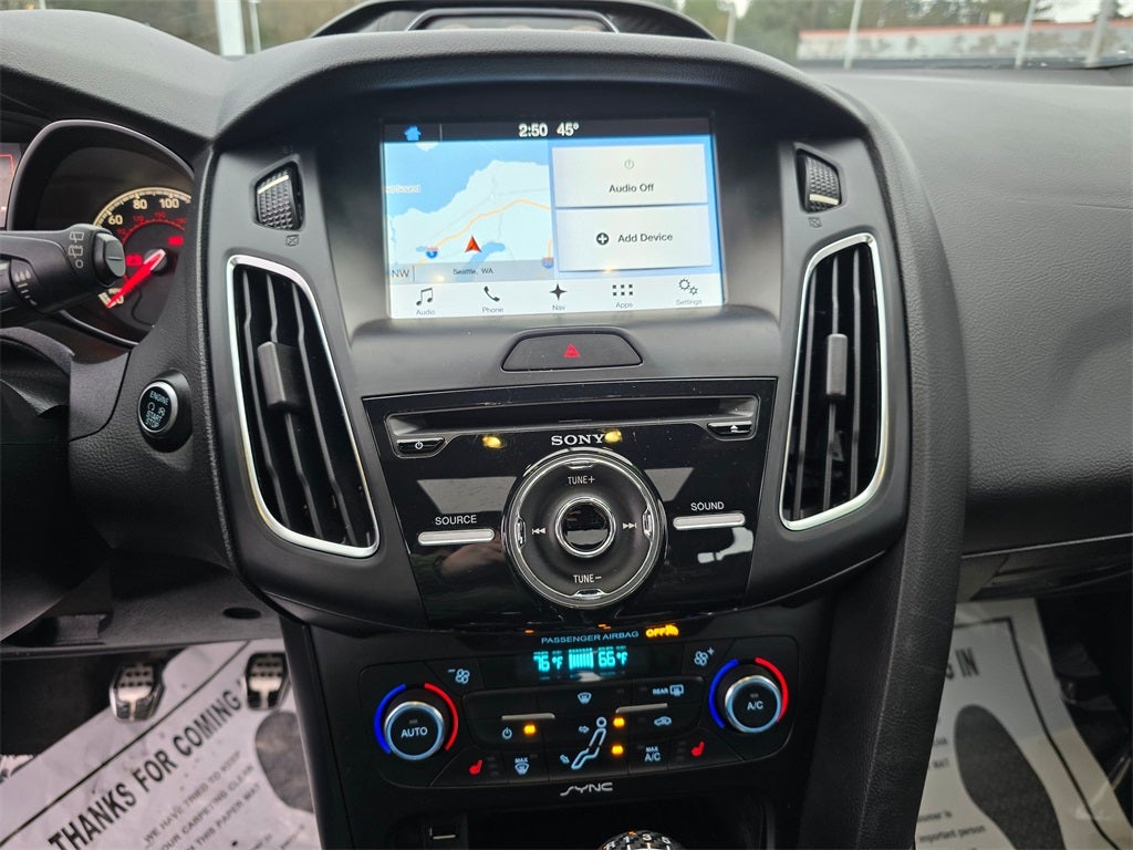 2017 Ford Focus ST ST2- 6-SPEED MANUAL TRANSMISSION